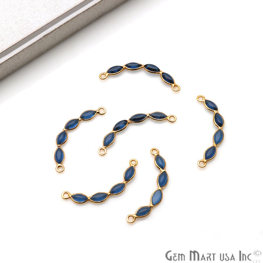 DIY Iolite Smiley 26x4mm Gold Plated Chandelier Finding Component - GemmartUSA