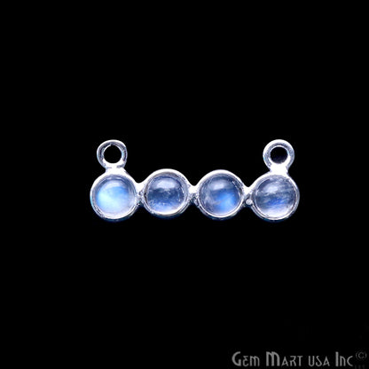 DIY Rainbow Moonstone 20x8mm Double Bail Chandelier Finding Component (Pick Your Metal) - GemMartUSA