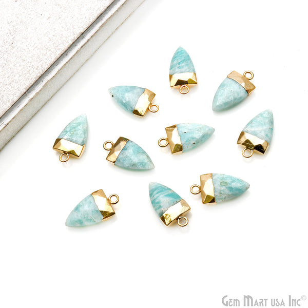 Amazonite Trillion 19x10mm Gold...