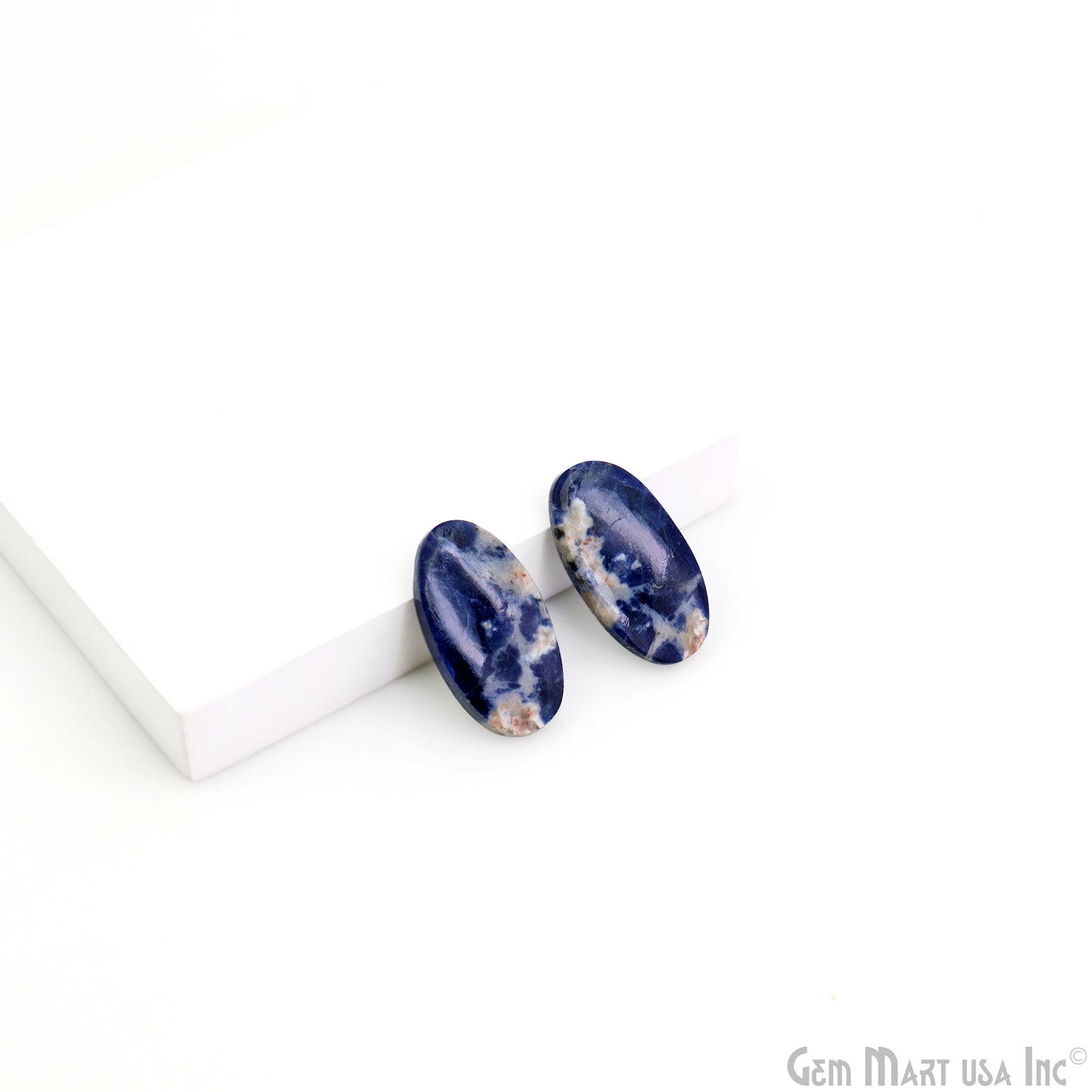 Sodalite Oval Shape 25x14mm Loose Gemstone For Earring Pair