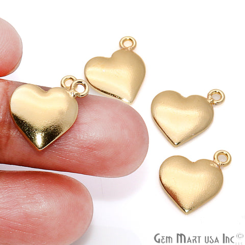 5pc Lot Heart Finding 15x11mm Gold Plated Jewelry Making Charm - GemMartUSA