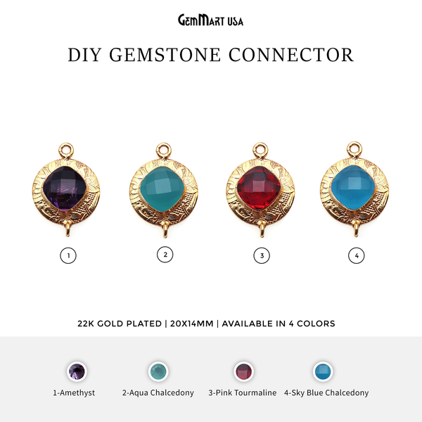 Gemstone Cushion Gold Findings...