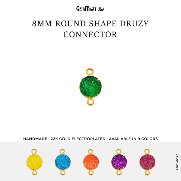 Color Druzy Round 8mm...