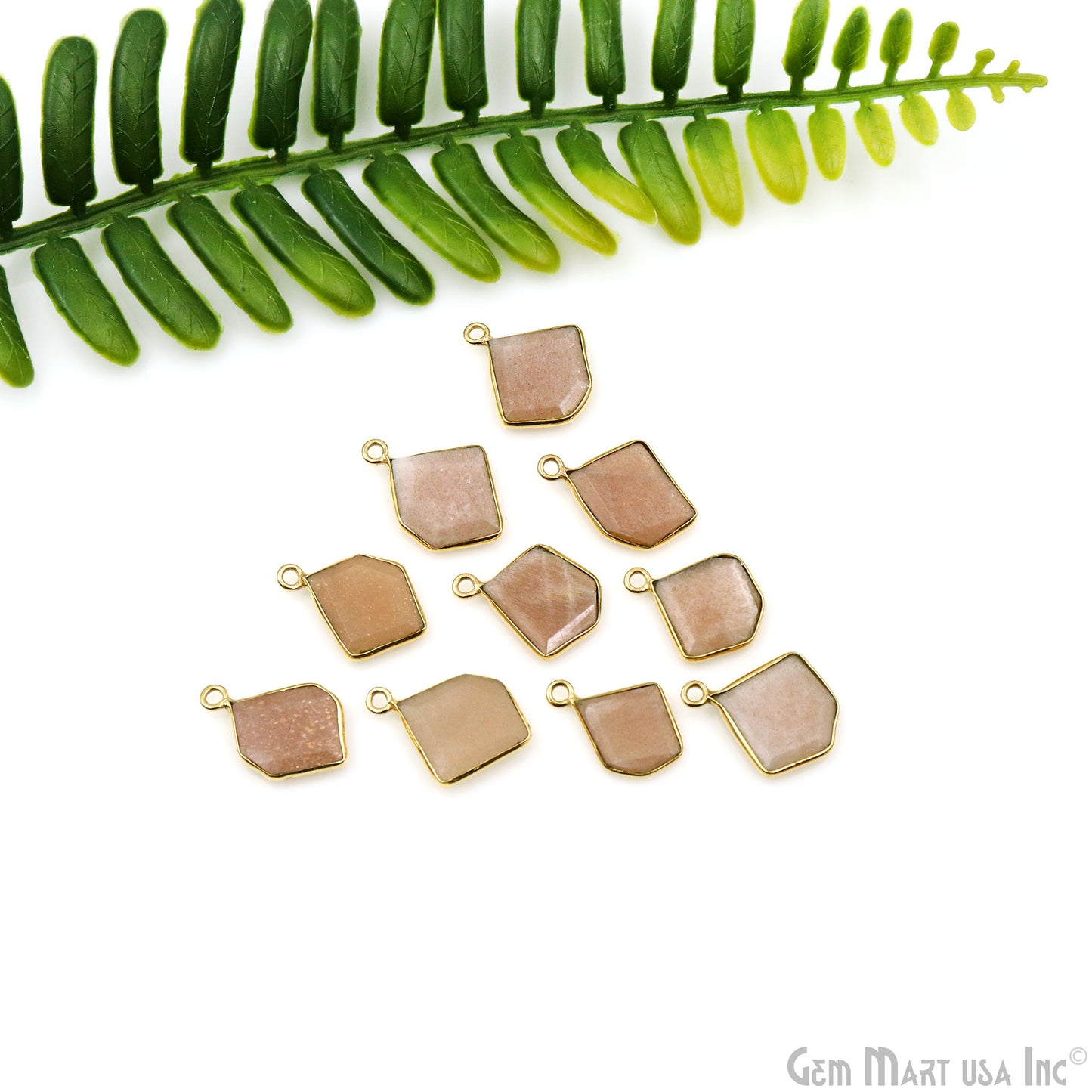 Free Form Single Bail 19x16mm Gold Plated Bezel Gemstone Connector