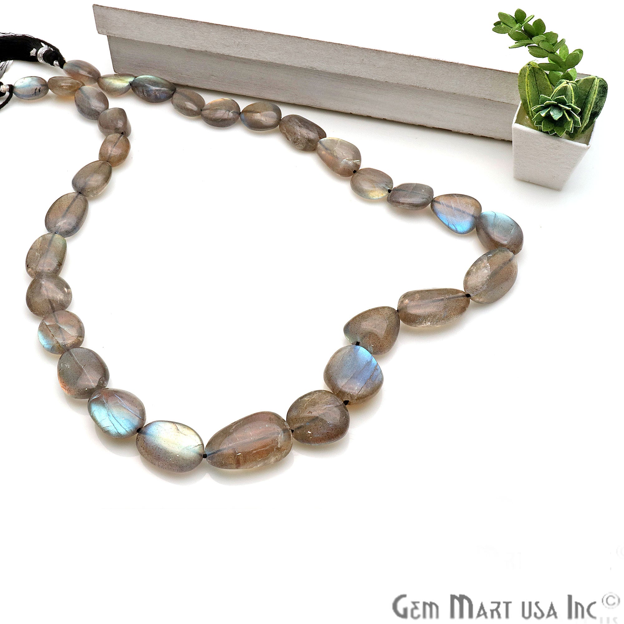 Labradorite Free Form 16x12mm Crafting Beads Gemstone Strands 16INCH - GemMartUSA