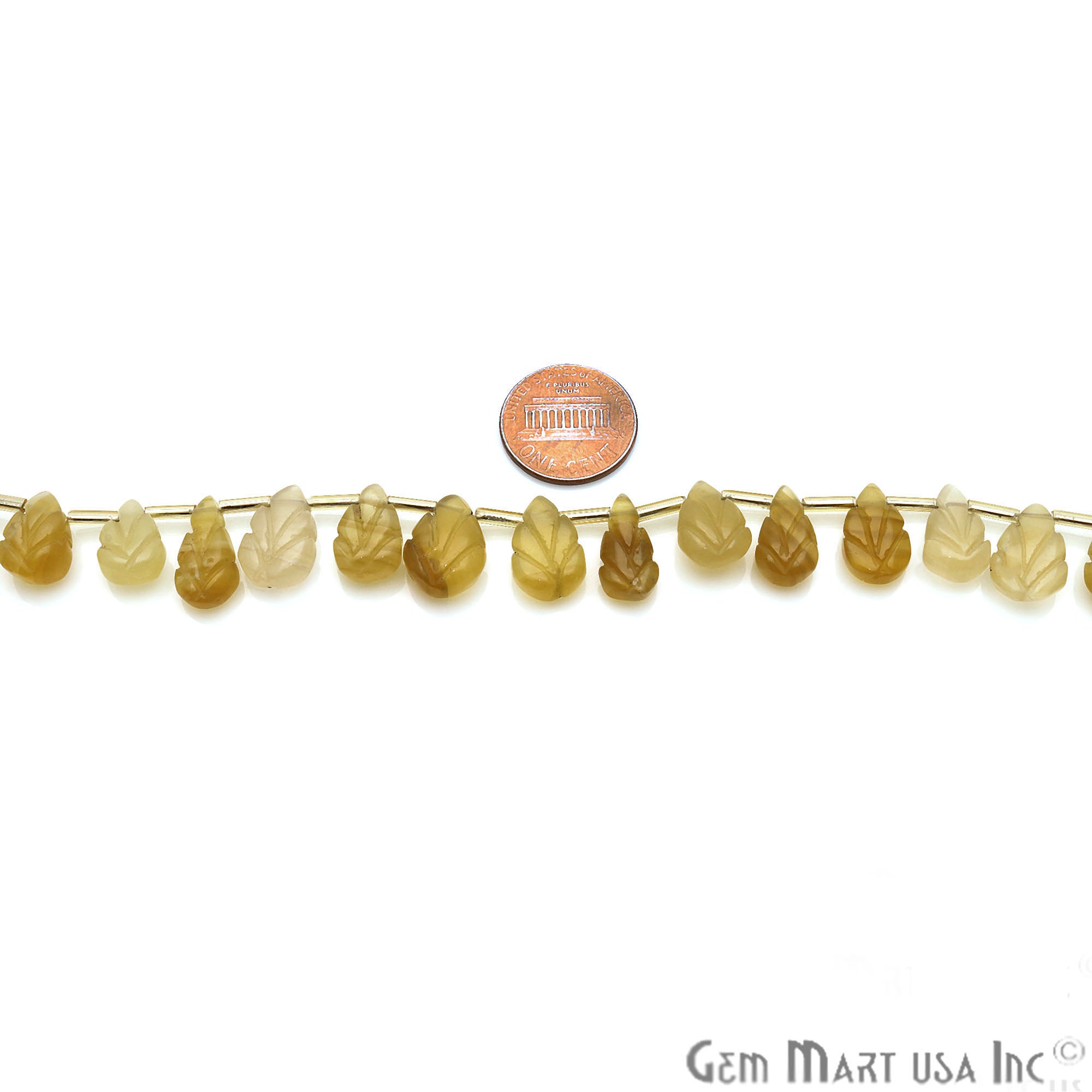 Olive Opal Leaf 16x10mm Crafting Beads Gemstone Briolette Strands 8 Inch - GemMartUSA