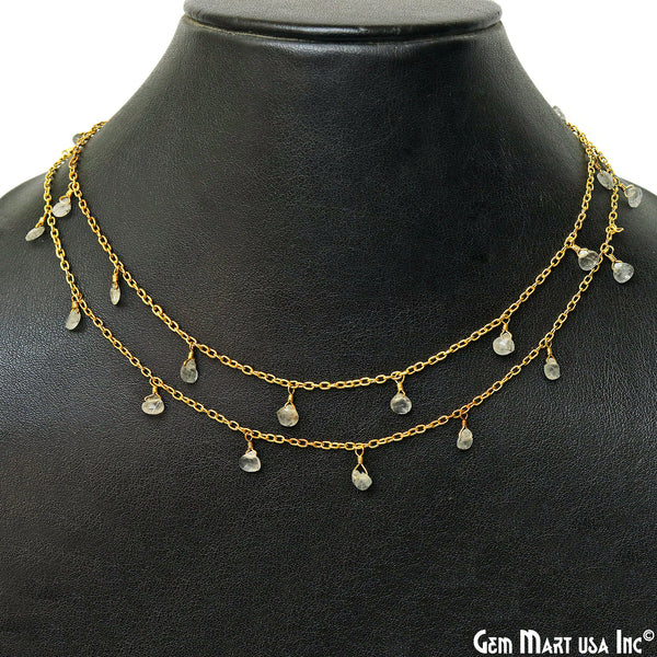 Rutilated Heart 5mm Gold...