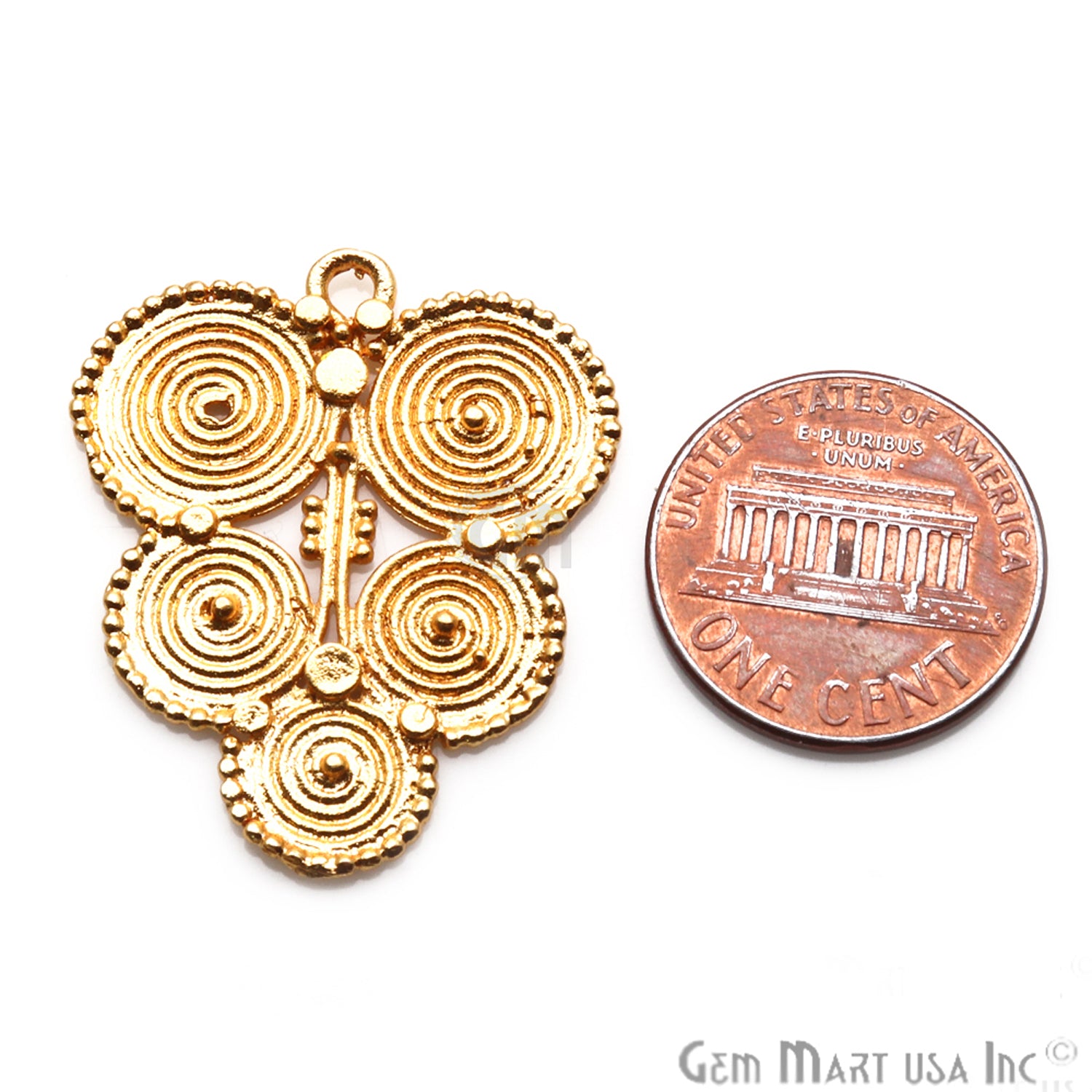Tribal Motif Charm 31x26mm Finding Connector (Pick Your Metal) - GemMartUSA