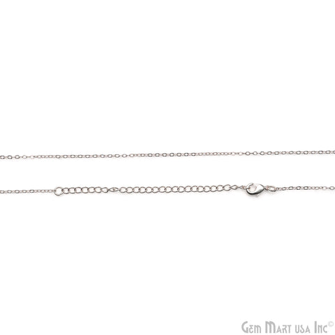 Moon Shape 23x6mm Silver Plated Necklace Chain 21Inch