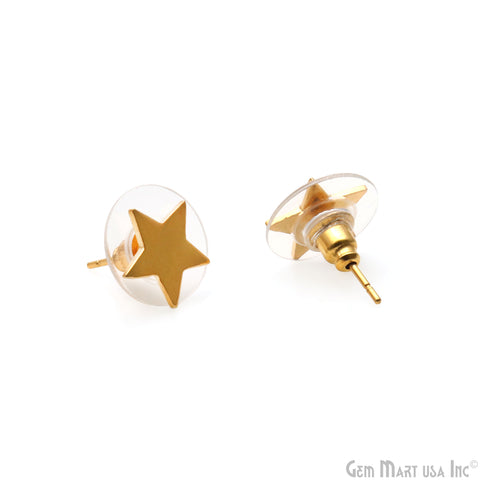 Star Shape Gold Plated 10x8mm Minimalist Stud Earrings