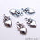 5pc Lot Heart Shape Oxidized 18x11mm Charm For Bracelets & Pendants - GemMartUSA