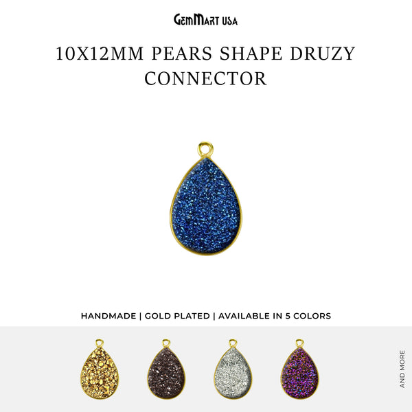 Titanium Druzy 10x12mm Pears...