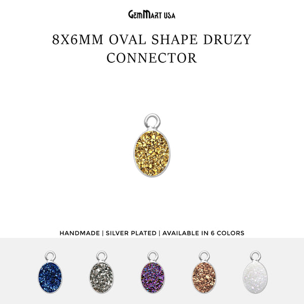 Titanium Druzy 6x8mm Oval...
