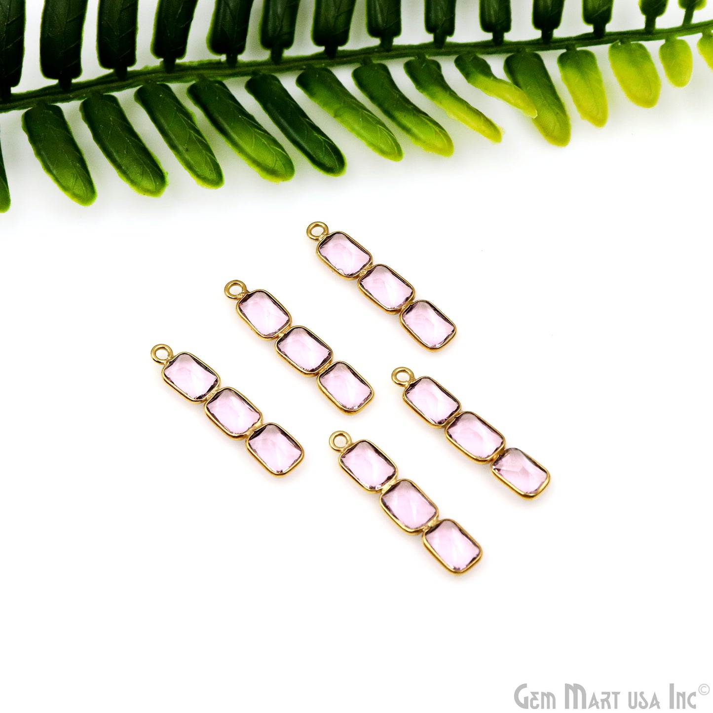 DIY Gemstone 27x6mm Gold Plated Chandelier Finding Component