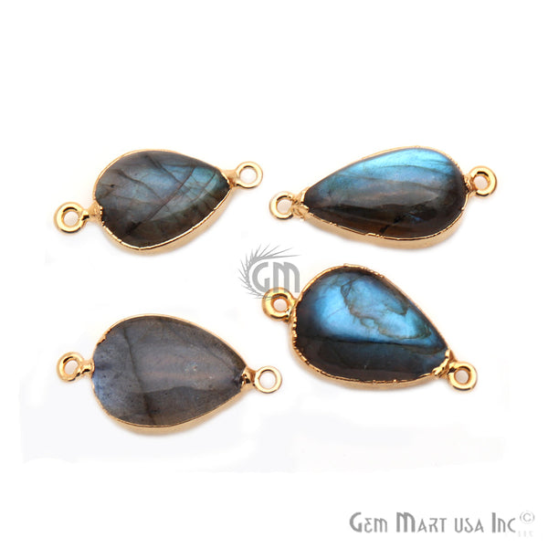 Labradorite Cabochon 31x13mm Gold...