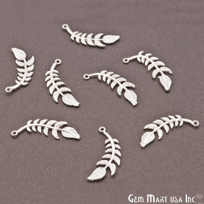 Leaf Shape Finding 30x9mm Chandelier Jewelry Charm (Pick Plating) - GemMartUSA