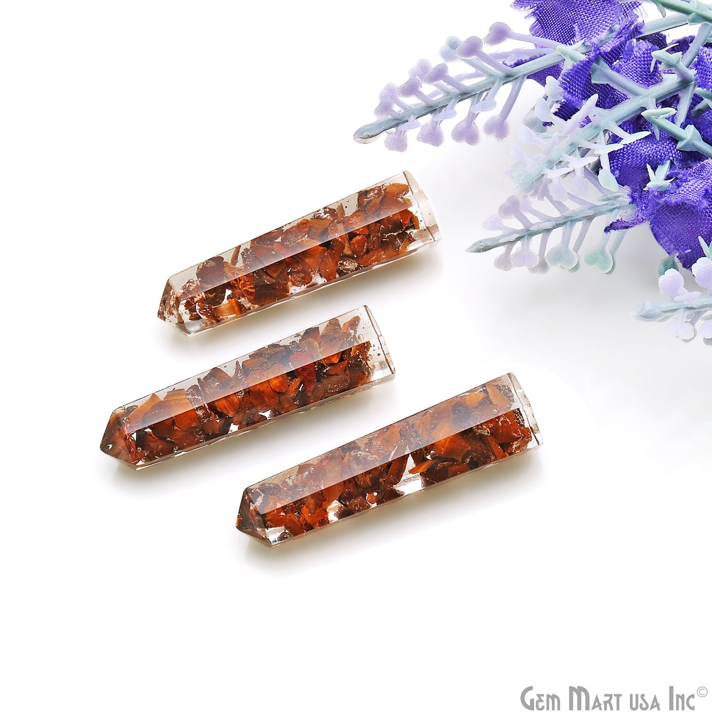 Gemstone Orgonite 35x8mm Pencil Point Pendant (Pick Gemstone) - GemMartUSA