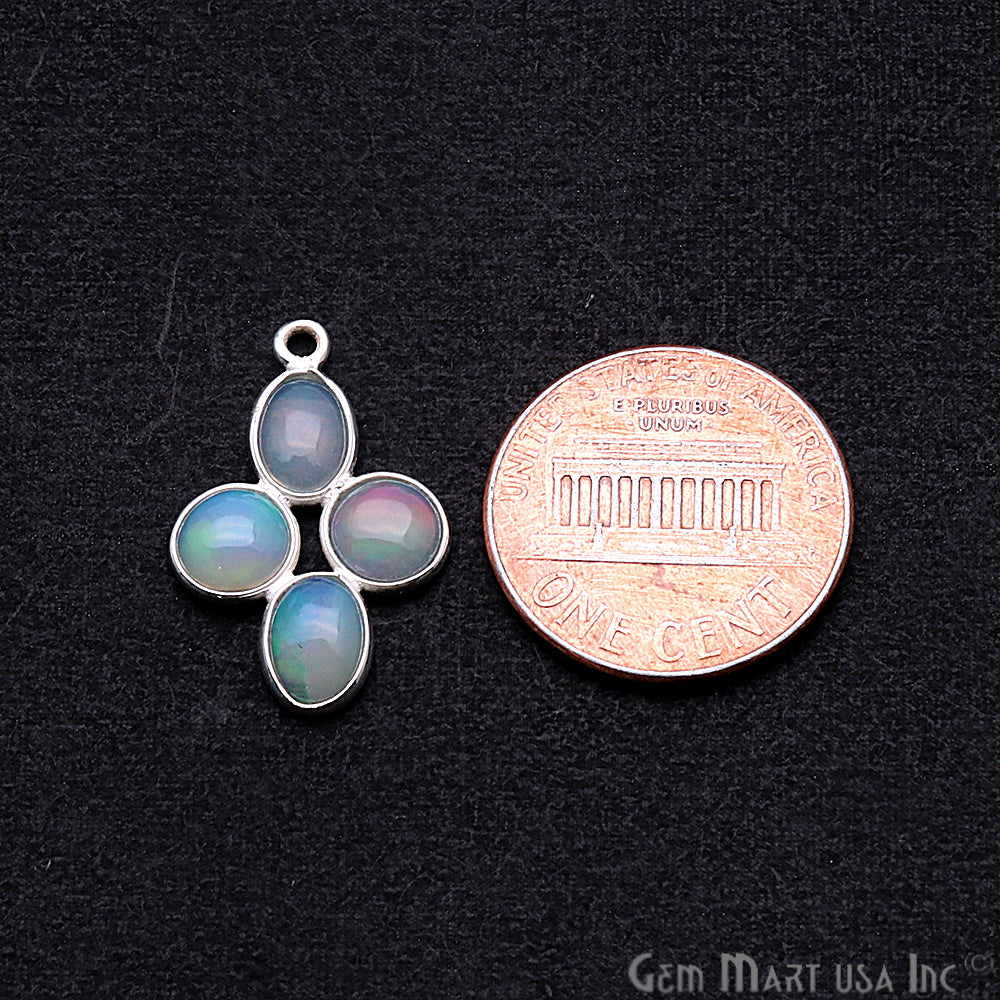 DIY Opal October Birthstone 22x15mm Chandelier Finding Component (Pick Plating) (13094) - GemMartUSA