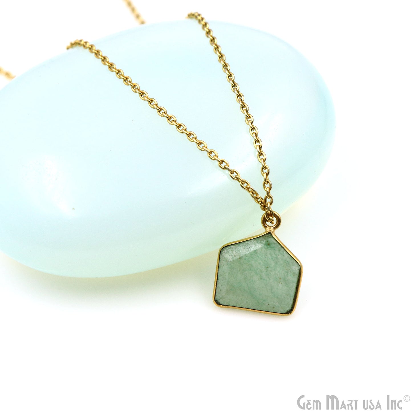 Free Form Single Bail 19x16mm Gold Plated Bezel Gemstone Connector