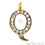 Q' Alphabet Charm CZ Pave Gold Vermeil Charm for Bracelet & Pendants - GemMartUSA