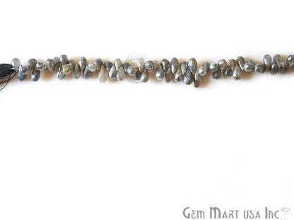 Mystique Labradorite Rondelle Beads, 8 Inch Gemstone Strands, Drilled Strung Nugget Beads, Faceted Round, 10x6mm