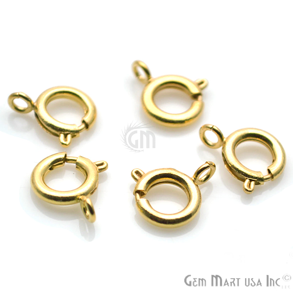 5pc Lot Gold Pendant Clasp, Pendant Hook, Pendant Lock - GemMartUSA