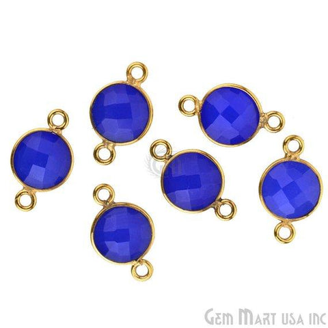Round 8mm Gold Plated Double Bail Gemstone Connectors (Pick Your Lot Size) - GemMartUSA