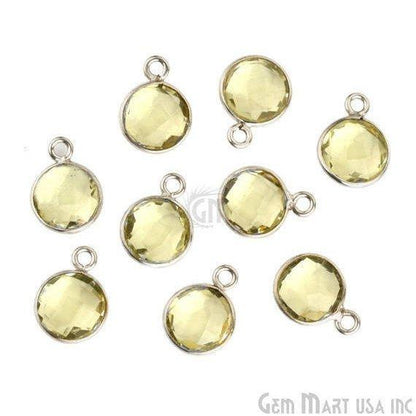 Round 8mm Single Bail Silver Plated Gemstone Connectors (Pick your Lot Size) - GemMartUSA