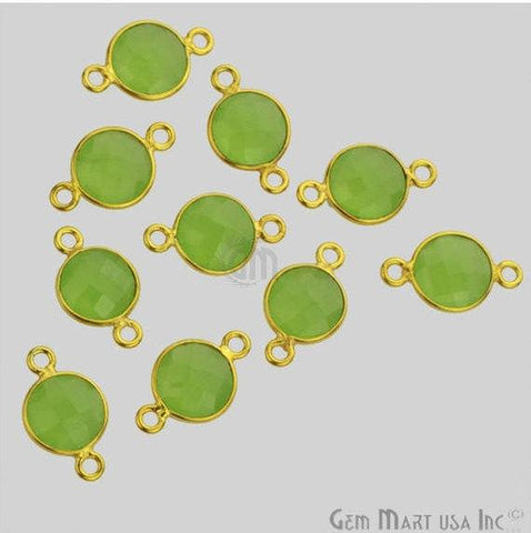 Round 8mm Gold Plated Double Bail Gemstone Connectors (Pick Your Lot Size) - GemMartUSA