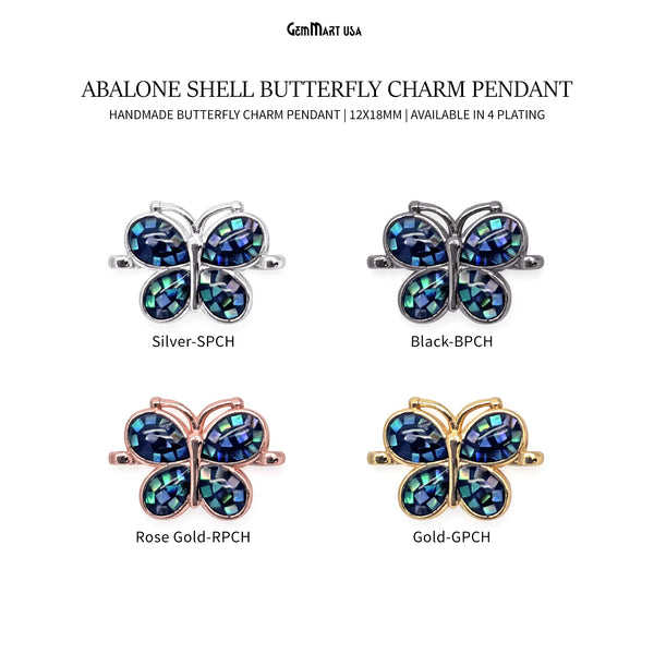 Abalone Shell Butterfly Charm...