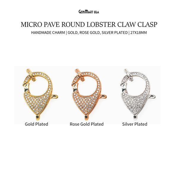 CZ Lobster Clasp 27x18mm...