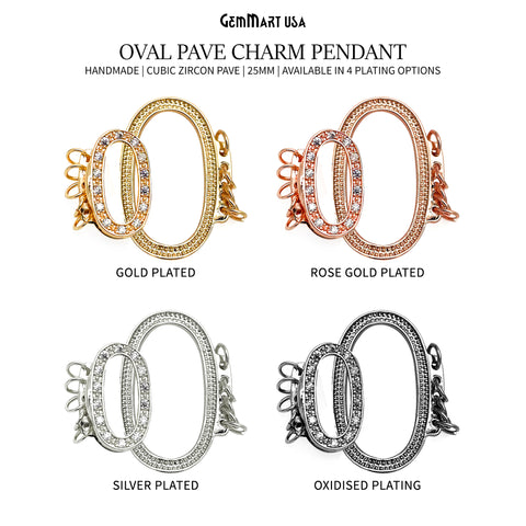 Flat Oval shape Multi 5 Rows Necklace Clasps fit Necklaces Bracelet Making CZ Crystal Stone Paved