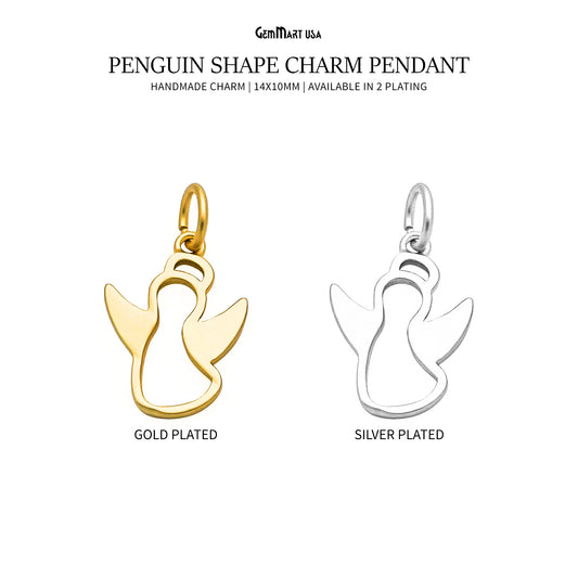 Penguin Charm 14x10mm Matte Finish charm Pendant