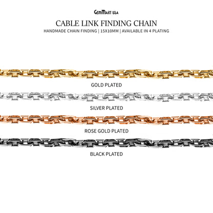 Cable Link Finding Chain 15x10mm Station Rosary Chain