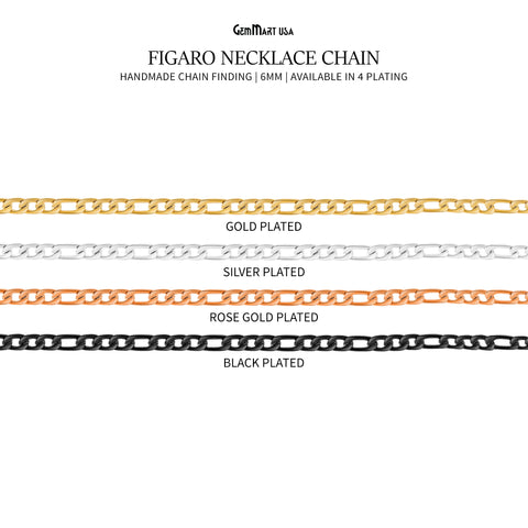 Figaro Necklace Chain Finding Chain 6mm Station Rosary Chain