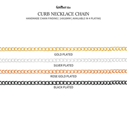 Curb Necklace Chain Finding Chain 14x10mm Station Rosary Chain