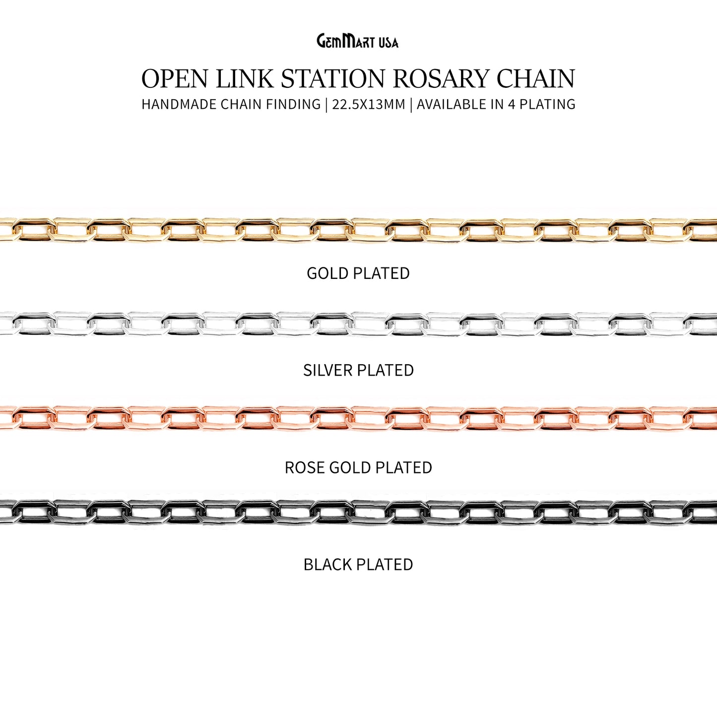 Open Link Chain Finding Chain 22.5x13mm Open Link Station Rosary Chain