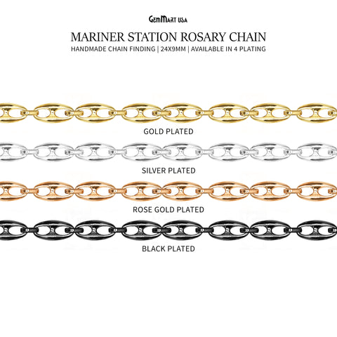 Mariner Link Chain Finding Chain 24x9mm Mariner Station Rosary Chain