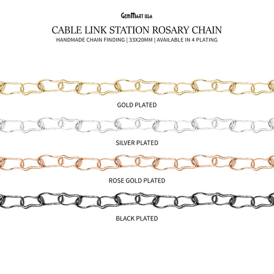 Cable Link Chain Finding Chain 33x20mm Station Rosary Chain