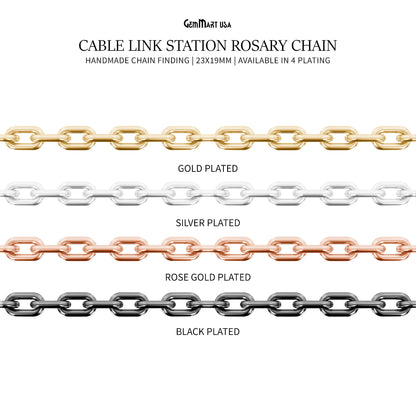 Cable Link Chain Finding Chain 23x19mm Station Rosary Chain