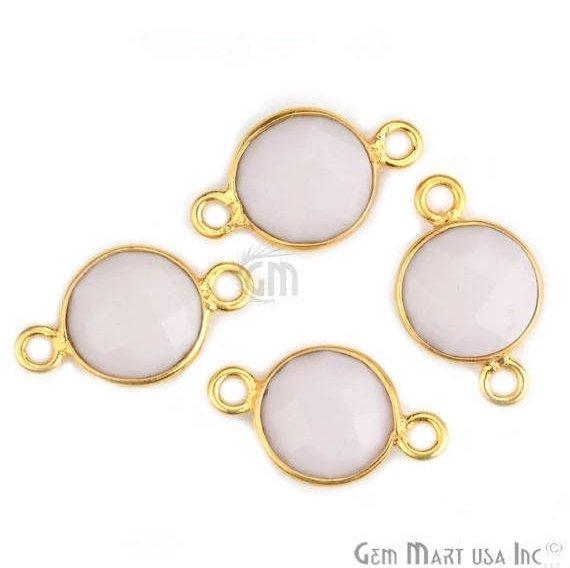 Round 8mm Gold Plated Double Bail Gemstone Connectors (Pick Your Lot Size) - GemMartUSA