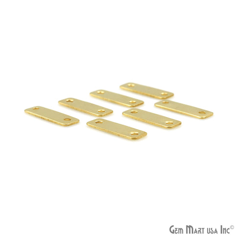 Rectangle Spacers Bar, 2 Hole Bar, 15x5mm Gold Plated Rectangle Double Strand Bar