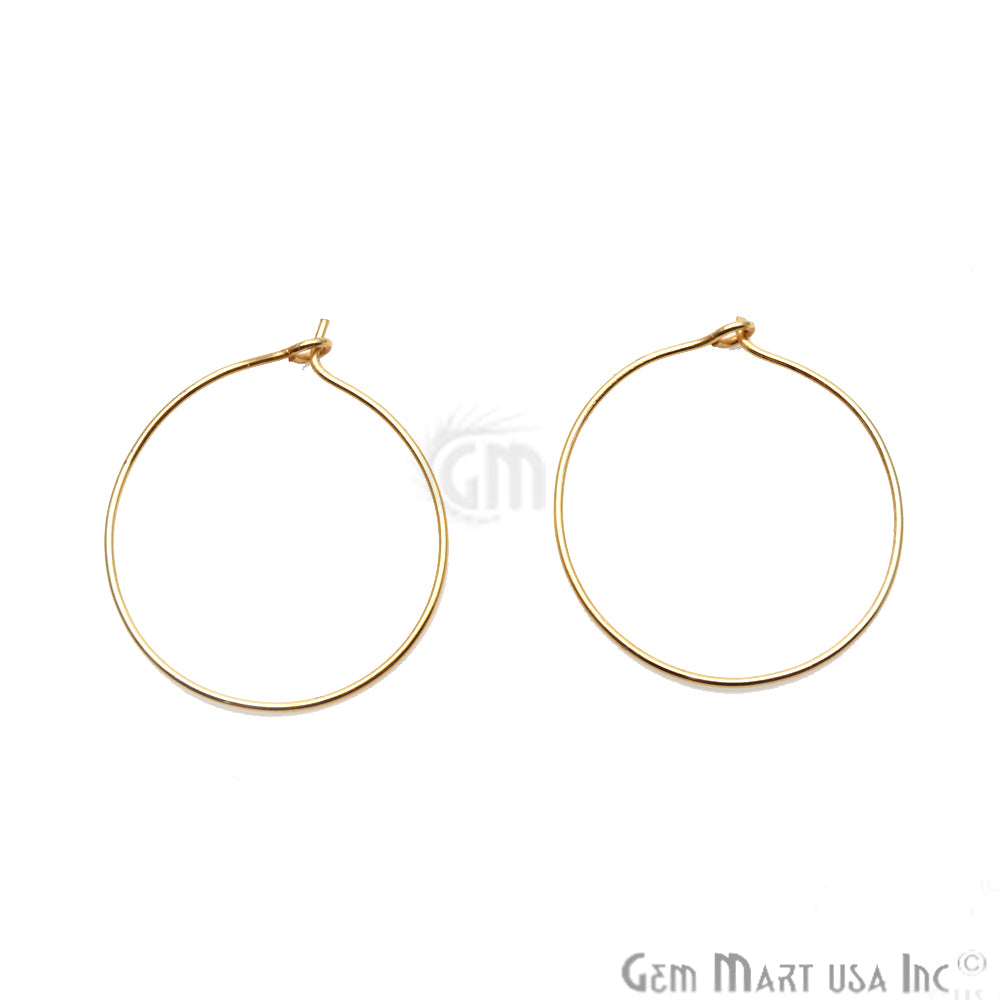 DIY Gold Plated Wire Finding Hoop Earring - GemMartUSA