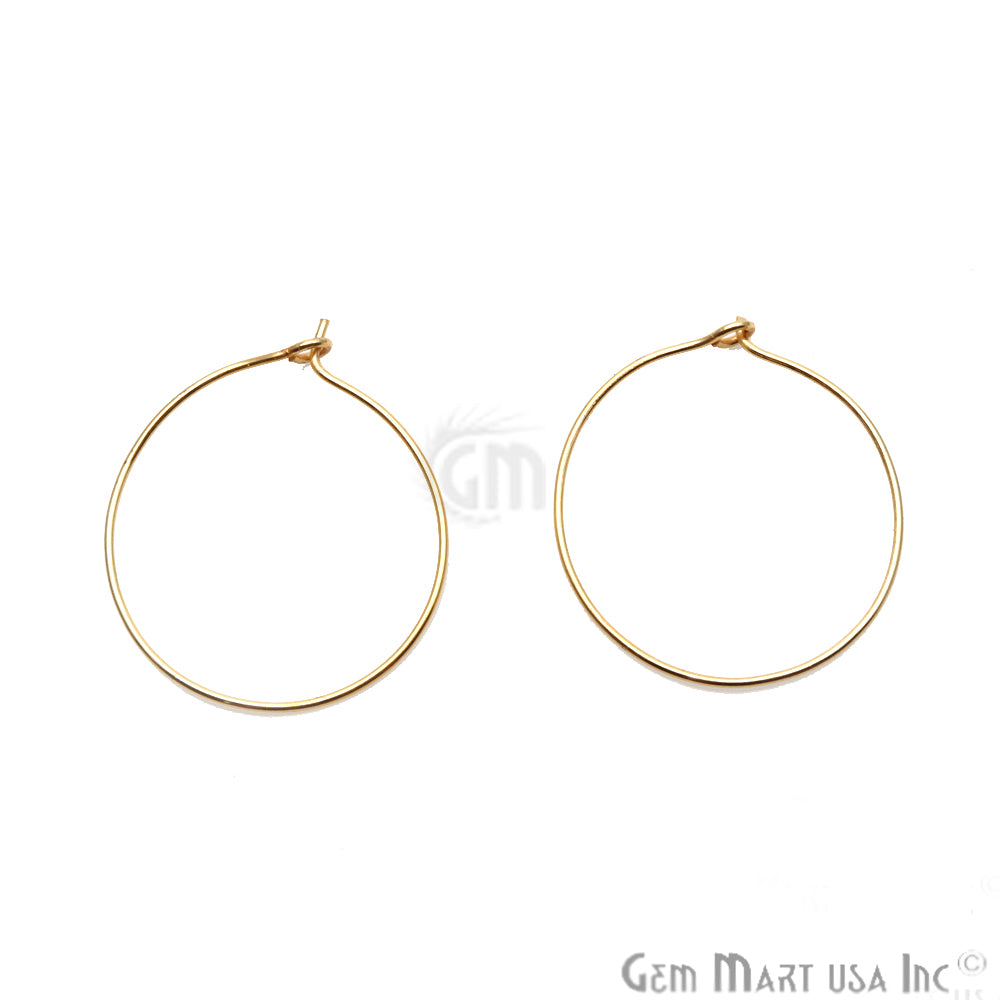 DIY Gold Plated Wire Finding Hoop Earring - GemmartUSA