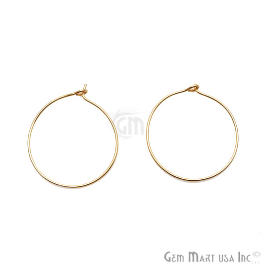 DIY Gold Plated Wire Finding Hoop Earring - GemMartUSA