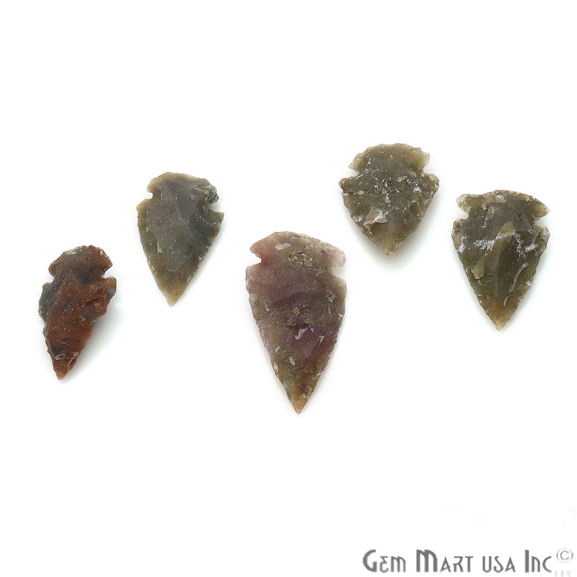 Arrowhead Cut Gemstones, 31x18mm Handcrafted Stone, Loose Gemstone, DIY Pendant, DIY Jewelry - GemMartUSA