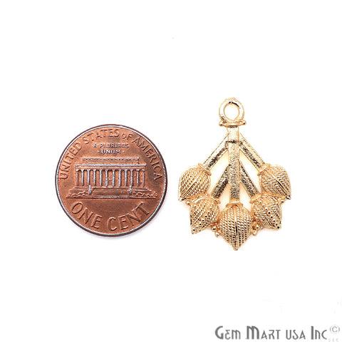 Tulip Shape Charm Gold Plated Finding Jewelry Charm - GemMartUSA