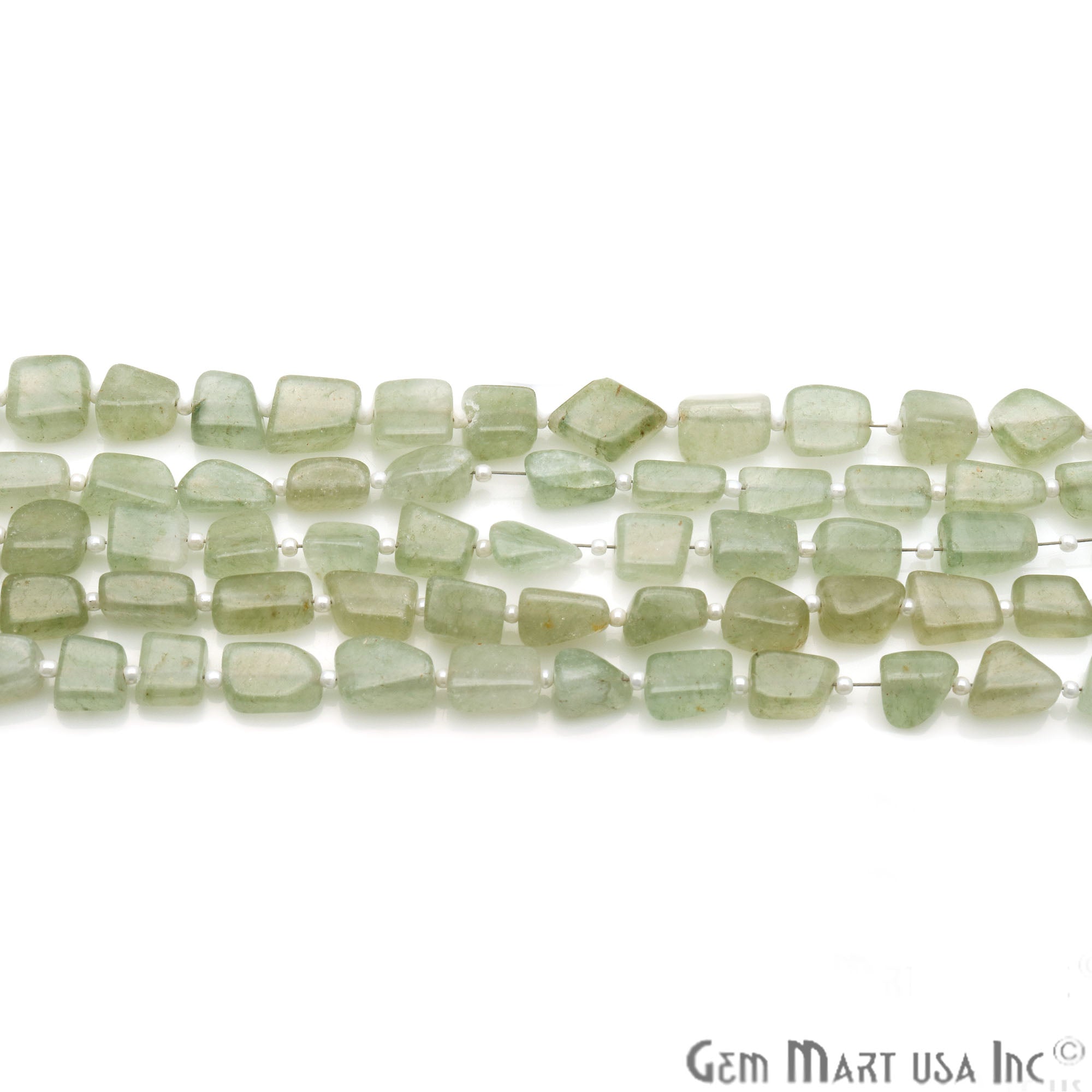 Aventurine Free Form 9x7mm Tumble Beads Gemstone Strands - GemMartUSA