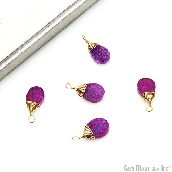 Titanium Purple Druzy Pears...