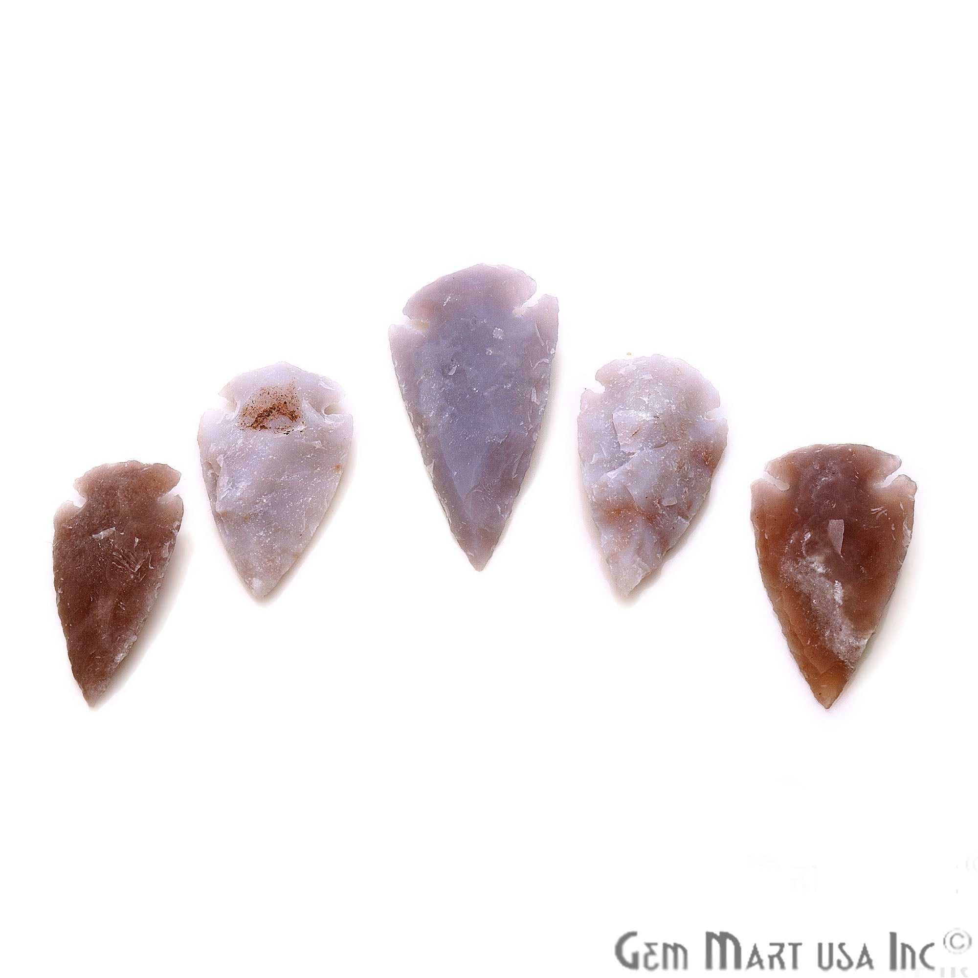 Arrowhead Cut Gemstones, 40x23mm Handcrafted Stone, Loose Gemstone, DIY Pendant, DIY Jewelry - GemMartUSA